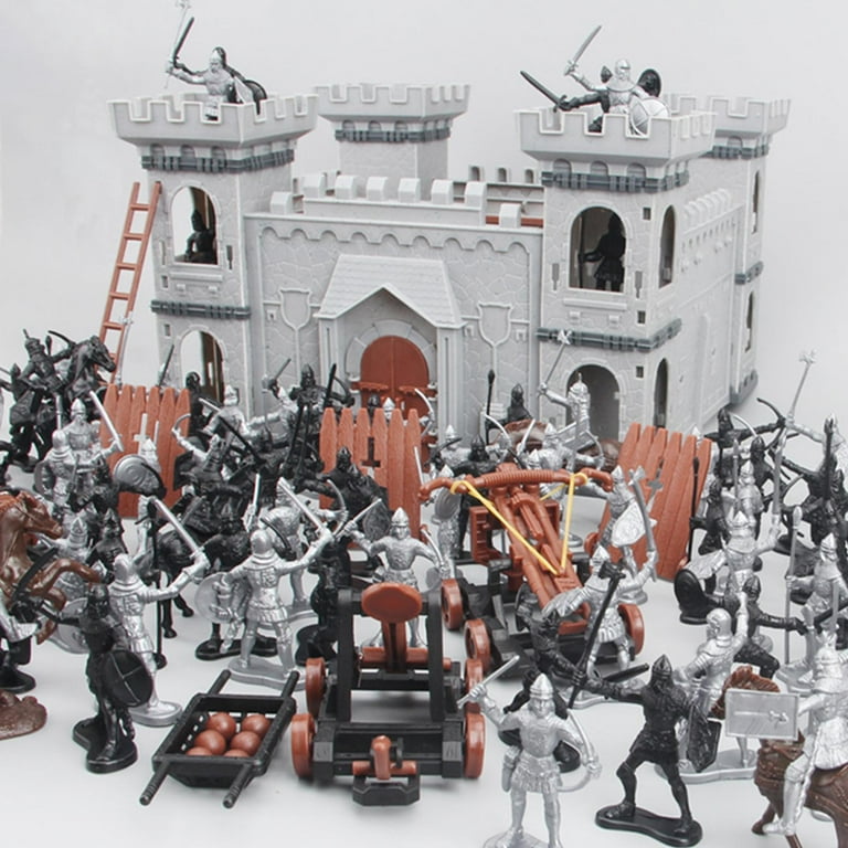 Miniature Medieval Knight Soldier Toys Medieval Playsets Soldiers Model Figure Playset for Tabletop Living Room Bedroom Home Decor