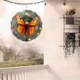 thumbnail image 6 of Vibrant Metal Hanging Wind Spinner with Butterfly Design - Orange & Black Wings Bokeh Background Perfect for Yard & Garden Decor, 6 of 6