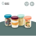 thumbnail image 3 of Frascos de vidrio para comida para bebés Babymoov, 4 x 240 ml, sin BPA, a prueba de fugas, 3 of 6