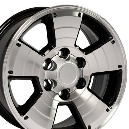 OE Wheels 17 Inch Fit Toyota 4Runner Tundra Tacoma Black Mach'd 17x7.5 Rims Hollander 69429