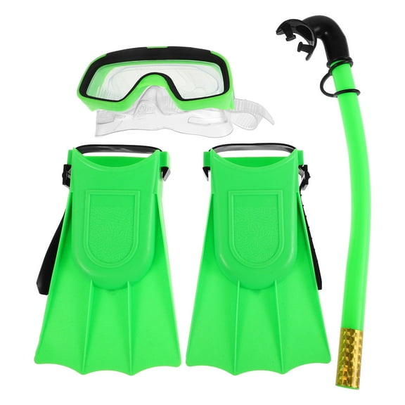 1 Set Little Kids Set With Fins Snorkeling Gear Set With Flippers Snorkeling Gear With Fins Swim Goggles For Kids