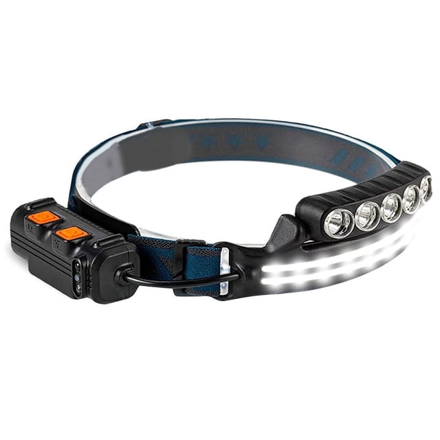 LáMpara de Cabeza SúPer Brillante de Alto Lumen con Sensor de Movimiento y Luz Roja, 3+3 Modos LED Impermeable para Casco para Adultos
