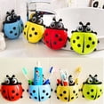 thumbnail image 4 of SPRING PARK Creative Cute Cartoon Ladybug Kids Wall Suction Cup Mount Toothbrush Toothpaste Holder Pencil Pen Container Box Travel Organizer Plastic Pocket Storage Organizer, 4 of 7