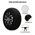 thumbnail image 4 of Spare Tire Cover, Adventure Camping Badge Wheel Cover Tire Covers for Trailers Car Truck Camper Universal Tire Covering Fits Diameter, 4 of 7