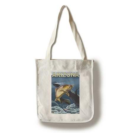 Cutthroat Trout Fishing - Arizona - LP Original Poster (100% Cotton Tote Bag -
