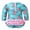 Blue, variant on iiniim Infant Baby Girls Long Sleeve Floral Ruffles One Piece Swimsuit Rash Guard Shirts Bathing Suit