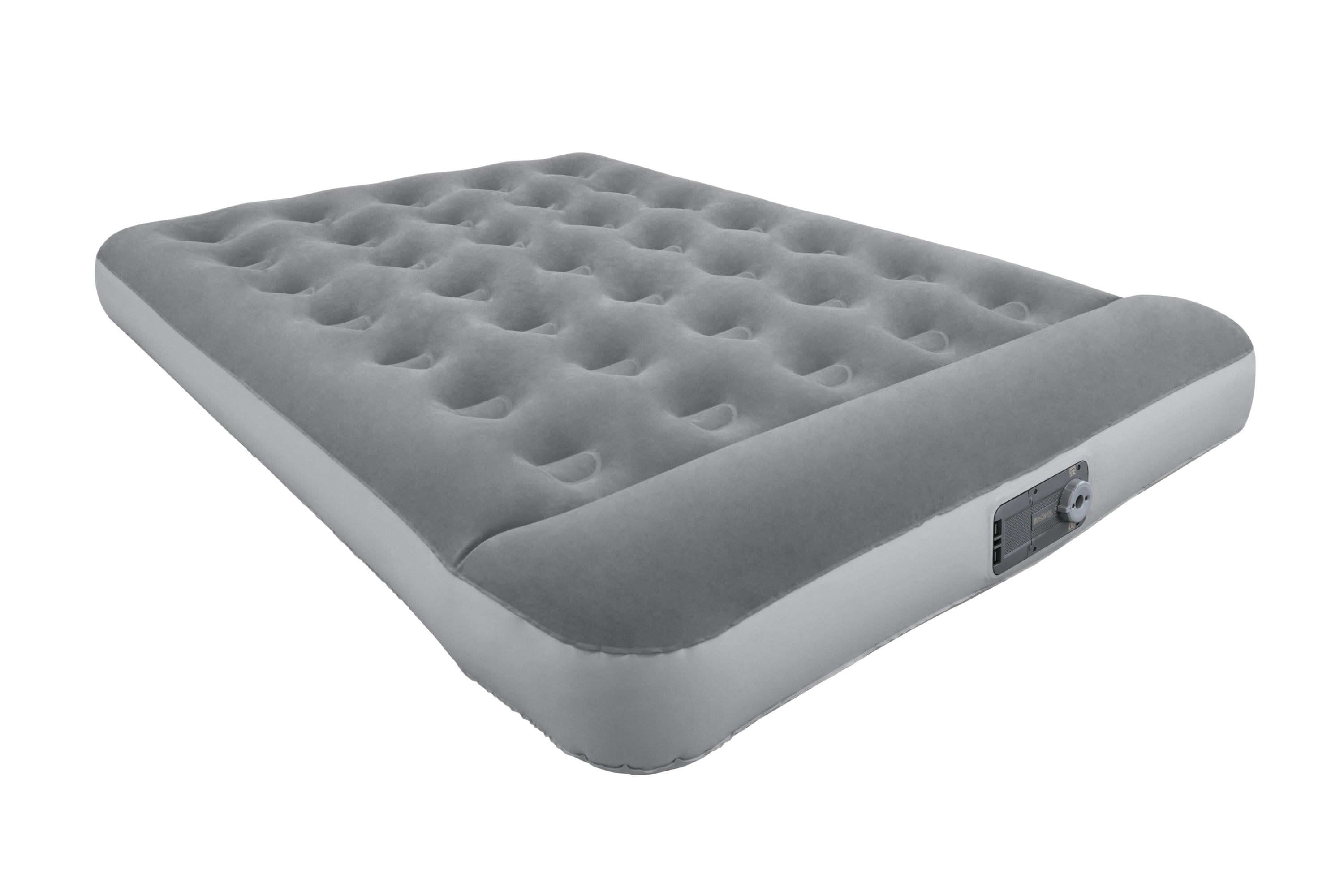 12" Air Mattress with Built in AC Pump Flocked Airbed Camping Full Size 
