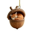 thumbnail image 2 of 1Pc Forest Animal Acorn Ornaments 2026 New Cozy Forest Christmas Ornaments,Pine Cone Animal Decoration,Woodland Creature Hanging Ornament,Acrylic Hanging Ornament for Home Decor, 2 of 8