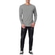 thumbnail image 2 of Camiseta de rayas de manga larga para hombre INSPIRE CHIC, cuello redondo, básica, talla 2XL, negra, 2 of 6