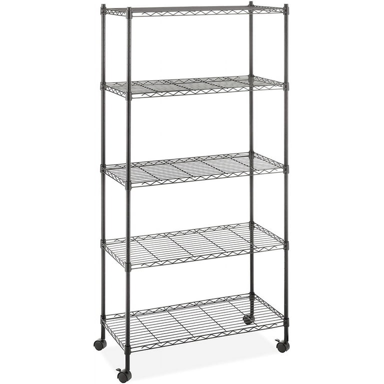 Gcirik 5-Tier Storage Shelves Wire Rack Metal Shelving Unit, Black She –  gcirikdirect