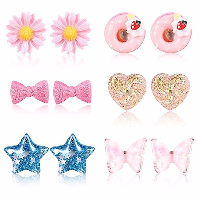 Qarigey 6 pack/lote pendientes versátiles Clip esencial para cada armario pendientes de Clip de Metal únicos Ropa, zapatos y accesorios Miscelánea Tipo 2