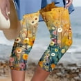 thumbnail image 2 of ZToonmas Women's Floral Print High Waist Capri Leggings Stretchy Cropped Yoga Pants for Workout and Beachwear, 2 of 6