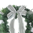 thumbnail image 3 of Northlight 24" Unlit White/Silver Bow and Pine Cone Artificial Christmas Wreath, 3 of 3