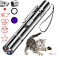 thumbnail image 2 of Juguete láser para gatos, puntero de luz LED roja, juguetes interactivos para gatos y perros de interior, largo alcance, 3 modos de proyección láser, carga USB, 2 of 5