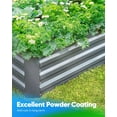 thumbnail image 3 of Quictent 8x4x1 ft Galvanized Raised Garden Bed with Crop Cage Plant Protection Net Tent Shade Cloth Kit Metal Planter Box Dark Gray, 3 of 9