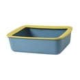 thumbnail image 3 of Caja de arena para gatos, inodoro portátil para mascotas, contenedor de arena para gatos para varios gatos Azul Amarillo, 3 of 9