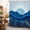 Blue, variant on Mid Century Morden Boho Shower Curtain, Abstract Mountain Sunset with Leaf Leaves Shower Curtain Minimalist Geometric Shower Curtains Boho Terracotta Shower Curtains Set with Hooks, 36X72Inch, Brown