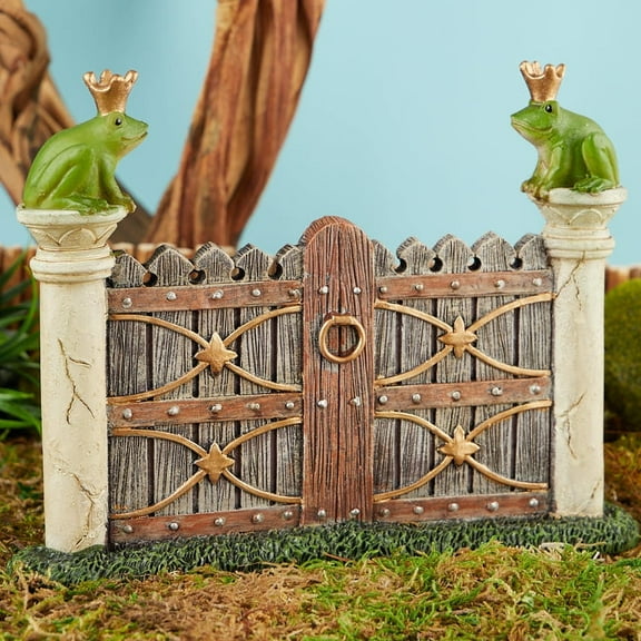 Fairy Garden Miniature Frog Prince Garden Gate