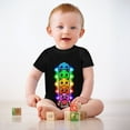 thumbnail image 3 of Geometry Dash Baby Boy Girl Short Sleeve Romper Clothing Set Print Cartoon Baby Summer One Piece Jumpsuit, 3 of 8