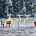 SATRINO 3Piece 2D Lighted Christmas Deer Family Set, Large Outdoor