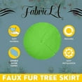 thumbnail image 6 of FabricLA Lime Faux Fur Tree Skirt Cut - 36-Inches with Rounded Edges (No Backing) for Christmas, 6 of 8