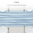 thumbnail image 2 of 1 Pack 10Ft Chiffon Table Runner, 27.5 x118 Inches Sheer Chiffon Table Runner Romantic Boho Rustic Wedding Table Runner for Birthday Party Decor Bridal Baby Shower Table Decoration, Light Blue, 2 of 7