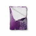 thumbnail image 2 of Christmas Soft Flannel Fleece Throw Blanket, Xmas Stars Backdrop with Vibrant Fractal Little Squares Abstract Design, Cozy Plush for Indoor and Outdoor Use, 60" x 80", Purple, by Ambesonne, 2 of 6