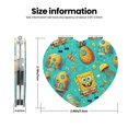 thumbnail image 3 of Pofeuu SpongeBob SquarePants Miroir de Maquillage de Poche Portable Couverture en PU Miroir de Voyage Compact avec Verre Double Face Normal et Grossissant - Forme Ronde - Forme Cœur, 3 of 9