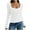 White, variant on CHGBMOK Womens Long Sleeve Shirts Lace Crew Neck Tops Solid Casual Slim Fit T-Shirts Going Out Basic Layer Tee
