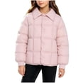 thumbnail image 3 of Teyfeniy Puffer Jackets for Kids Button Down Lapel Quilted Thermal Thicken Fall Winter Casual Warm Coats Lightweight Outwear for Boys and Girls, 3 of 9