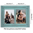 thumbnail image 6 of Americanflat Dual Rustic Photo Frame - 5" x 7" - Rustic Turquoise Blue, 6 of 8