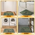 thumbnail image 4 of Ottomanson Leaf Indoor Doormat 2'3" x 3' - Non Slip Low Pile Area Rug for Entryway, Seafoam Green, 4 of 11