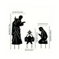 thumbnail image 2 of HELLOYOUNG Christmas Manger Scene Patio Pole with Iron Nativity Silhouette Lawn Outdoor Metal Garden Decoration Suitable for Christmas, Easter and Other Religious Holidays Patio Decoration, 2 of 6