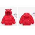 thumbnail image 6 of GYRATEDREAM Toddler Baby Boy Girl Hooded Puffer Jacket Lightweight Warm Comfy Packable Down Jacket Coat Little Kids Autumn Winter Outwear Clothes Red for 1-5Y, 6 of 7