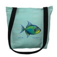 thumbnail image 2 of Betsy Drake TY114CS 13 x 13 in. Trigger Fish on Aqua Small Tote Bag, 2 of 2