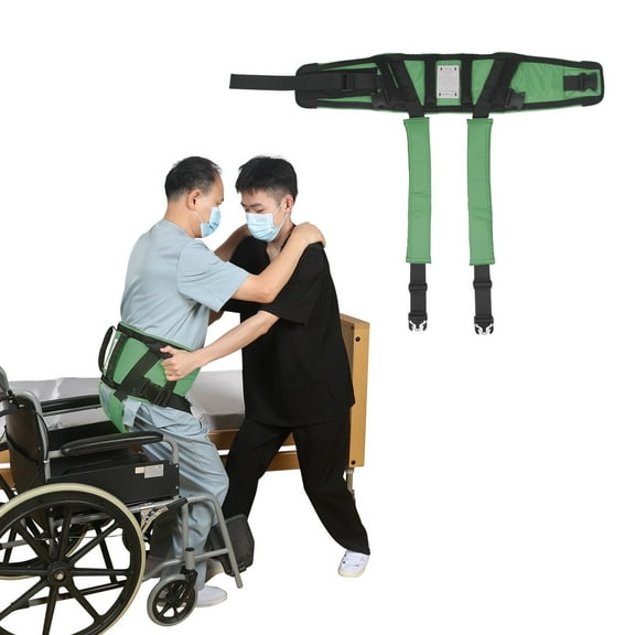Gait Belt with Handles and Leg Straps for Seniors – Medical Transfer Belt with Buckle, Elderly Walking Aid for Patient Mobility