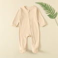thumbnail image 4 of 9-12Months Newborn Baby Fall And Winter Clothes Toddler Footed Zipper Rompers Bodysuit Newborn Pajamas, 4 of 9