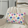 thumbnail image 5 of Gukieu Rose Flowers Print Plush Pillow Cover, Hidden Zipper Pillow Protector without Pillow Core, Suitable for Bedroom, Office, Car Decoration-14"x20", 5 of 6