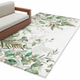 thumbnail image 2 of Sage Green Leaves 3'x5' Washable Rug, Weeping Spring Floral Elegant Pastoral Non-Slip Area Rugs for Entryway Kitchen Classroom, StainResistant Dorm Throw Carpet, Low Pile Soft Indoor Floor Mat, 2 of 9