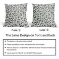 thumbnail image 5 of Cream White Black Daisy Floral Pillow Covers 16X16 Inch Vintage Flowers Decorative Pillow Cases Set of 2 Block Print Cotton Linen Throw Pillows Farmhouse Decor For Sofa Couch Porch Cushion Outdoor, 5 of 6