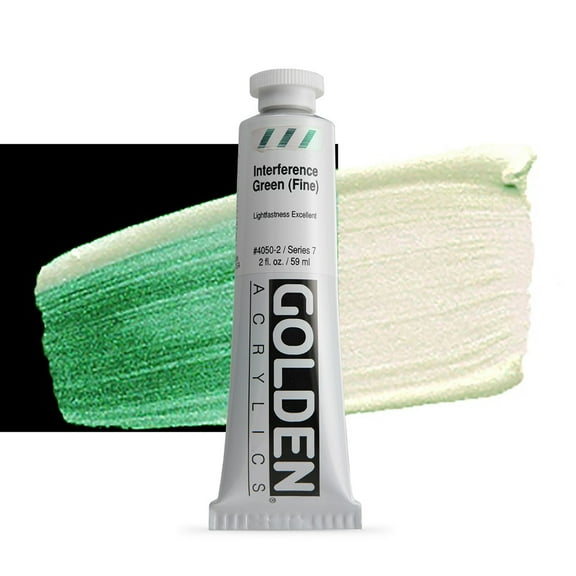 Golden Heavy Body Artist Acrylic, 2 oz, Interference Green (Fine)