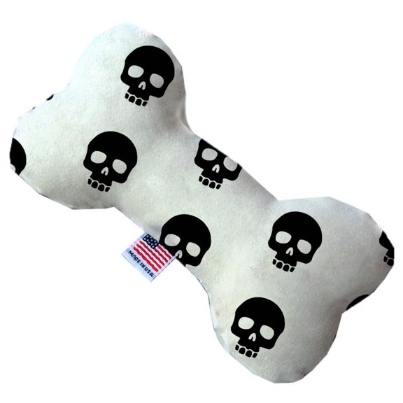 Pet and Dog Plush Heart or Bone Toy, "Skulls Group" (Available in different sizes, and 12 different pattern options!)