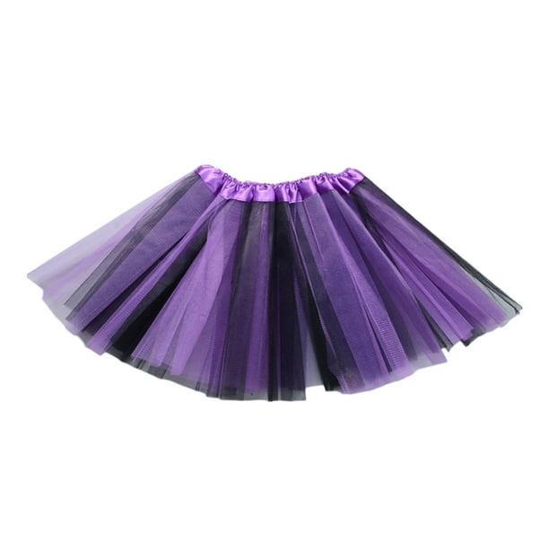 Falda de baile tutú para mujer: cintura elástica con pliegues arcoíris, tejido de poliéster, talla única para cinturas de 50-110 cm, 40 cm de largo, para todas las ocasiones