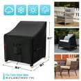 thumbnail image 2 of 2PCS Outdoor Chair Covers, GARPROVM Waterproof Patio Chair Covers, 420D 35*38*31inches Outdoor Patio Furniture Covers, Black, 2 of 9