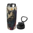 thumbnail image 2 of Goofa Colorful Ink Cute Horse Print 18oz Sports Insulated Kettle With Straw Water Bottle Sports Water Bottle For Running Hiking Cycling Climbing Mans Womans, 2 of 7