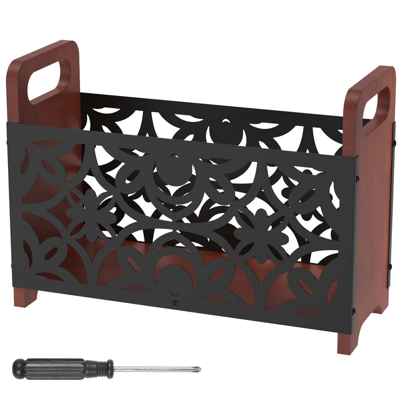 Porta Riviste In Legno Wooden Mallet 3 Pocket Magazine Wall Display In Mahogany | Best Buy Canada Espositore Riviste Acrilico
