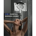 thumbnail image 4 of Hodvit 2 in 1 Shower Head Combo, High Pressure Rain Shower Head and Handheld Shower Head with 10 Spray Modes, 60" Stainless Steel Hose, 4 of 7