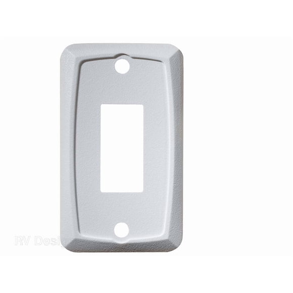 RV Designer; RV Designer Plaque Frontale Multi-Usage pour S381 avec Interrupteur Multi-Usage Ouverture à Interrupteur Unique; Taille de Découpe 0.550 Pouce x 1.125 Pouce; Blanc; Simple