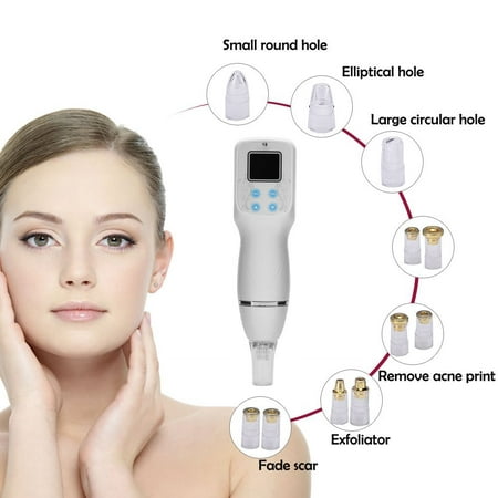 EECOO Pore Vacuum Blackheads Clean Suction Extraction Tool,Diamond Microdermabrasion Skin Care Massage Beauty Equipment Desalination Scar Removal