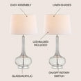 thumbnail image 4 of JONATHAN Y Bette 28.5" Glass Teardrop LED Table Lamp, Smoke Gray (Set of 2), JYL1079D-SET2, 4 of 7